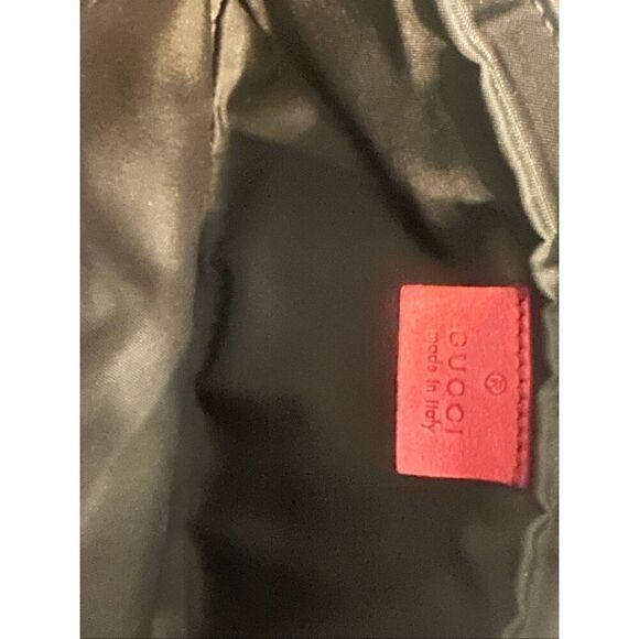 Gucci Red Guccissima Leather Interlocking G Wristlet Pouch Key Pouch - Picture 5 of 11